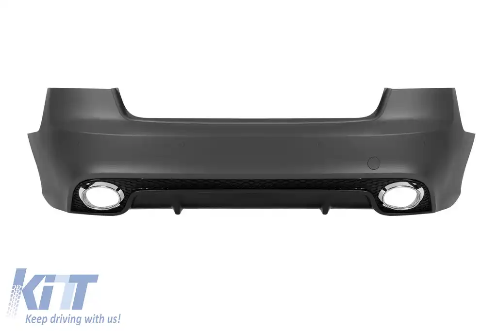image-44-Bara spate RS5 potrivită pentru Audi A5 Coupe și Cabrio 2007–2016, cu ieșiri de evacuare cromate -O--O-