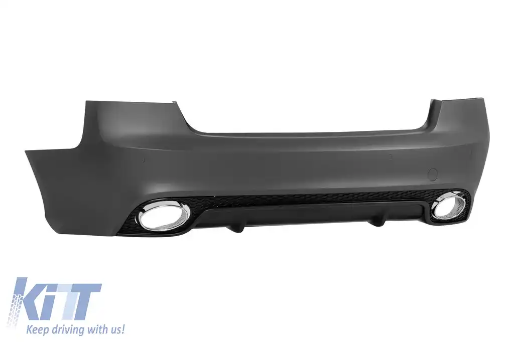 Bara spate RS5 potrivită pentru Audi A5 Coupe și Cabrio 2007–2016, cu ieșiri de evacuare cromate -O--O--image-6164337