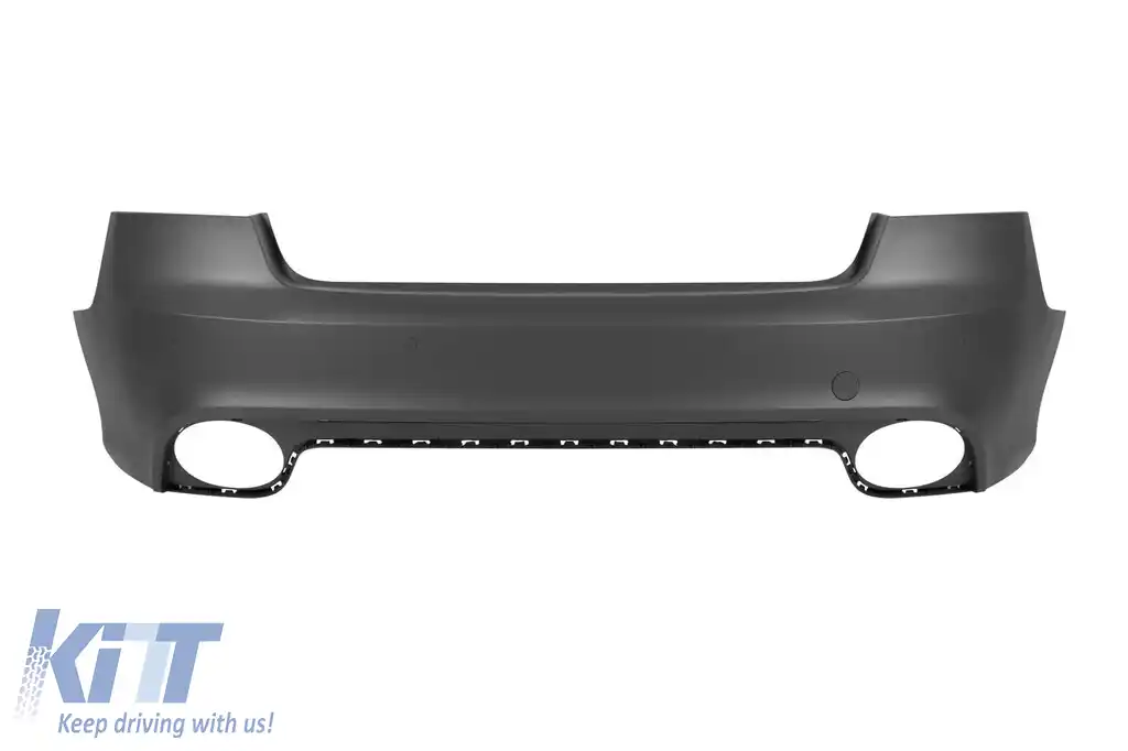 Bara spate RS5 potrivită pentru Audi A5 Coupe și Cabrio 2007–2016, cu ieșiri de evacuare cromate -O--O--image-6164338