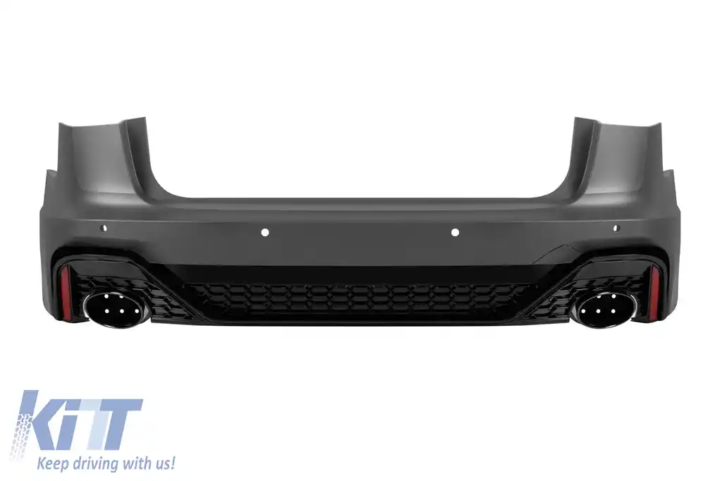 Bara spate RS6 2021 potrivită pentru Audi A6 Avant, Allroad 2015-2018 cu ieșiri de evacuare negre