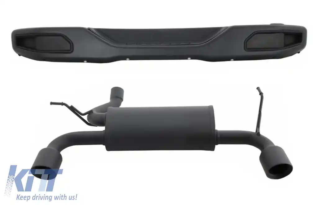 Bara Spate si Sistem de evacuare dubla compatibil cu Jeep Wrangler Rubicon JK (2007-2017)