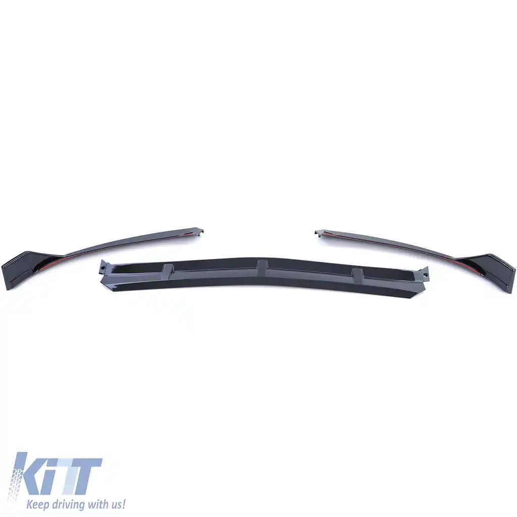 Bara spoiler frontal de performanță lucioasă, potrivită pentru Mercedes C-Class W205 S205 2014-2018-image-6197214