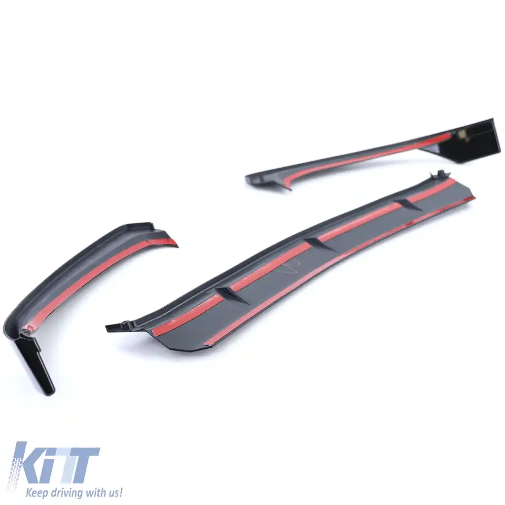 Bara spoiler frontal de performanță lucioasă, potrivită pentru Mercedes C-Class W205 S205 2014-2018-image-6197215