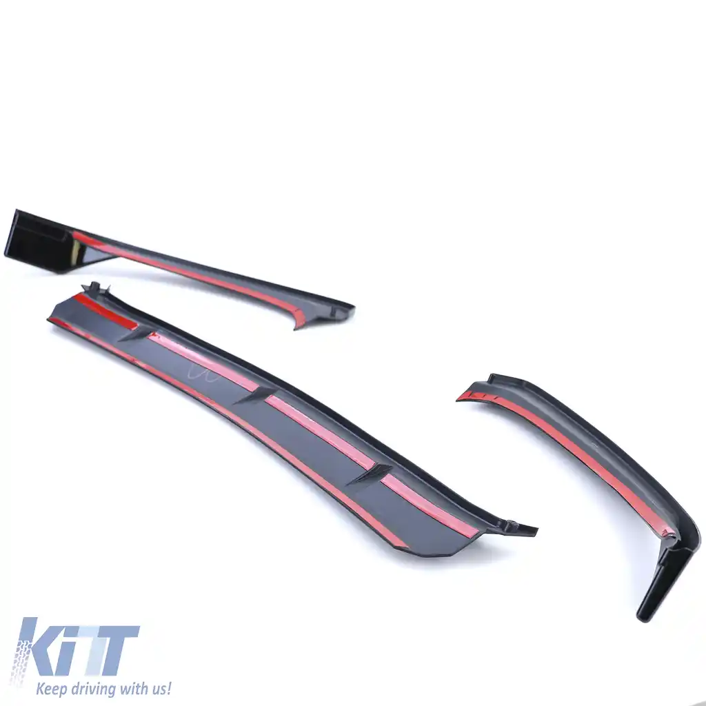 Bara spoiler frontal de performanță lucioasă, potrivită pentru Mercedes C-Class W205 S205 2014-2018-image-6197216