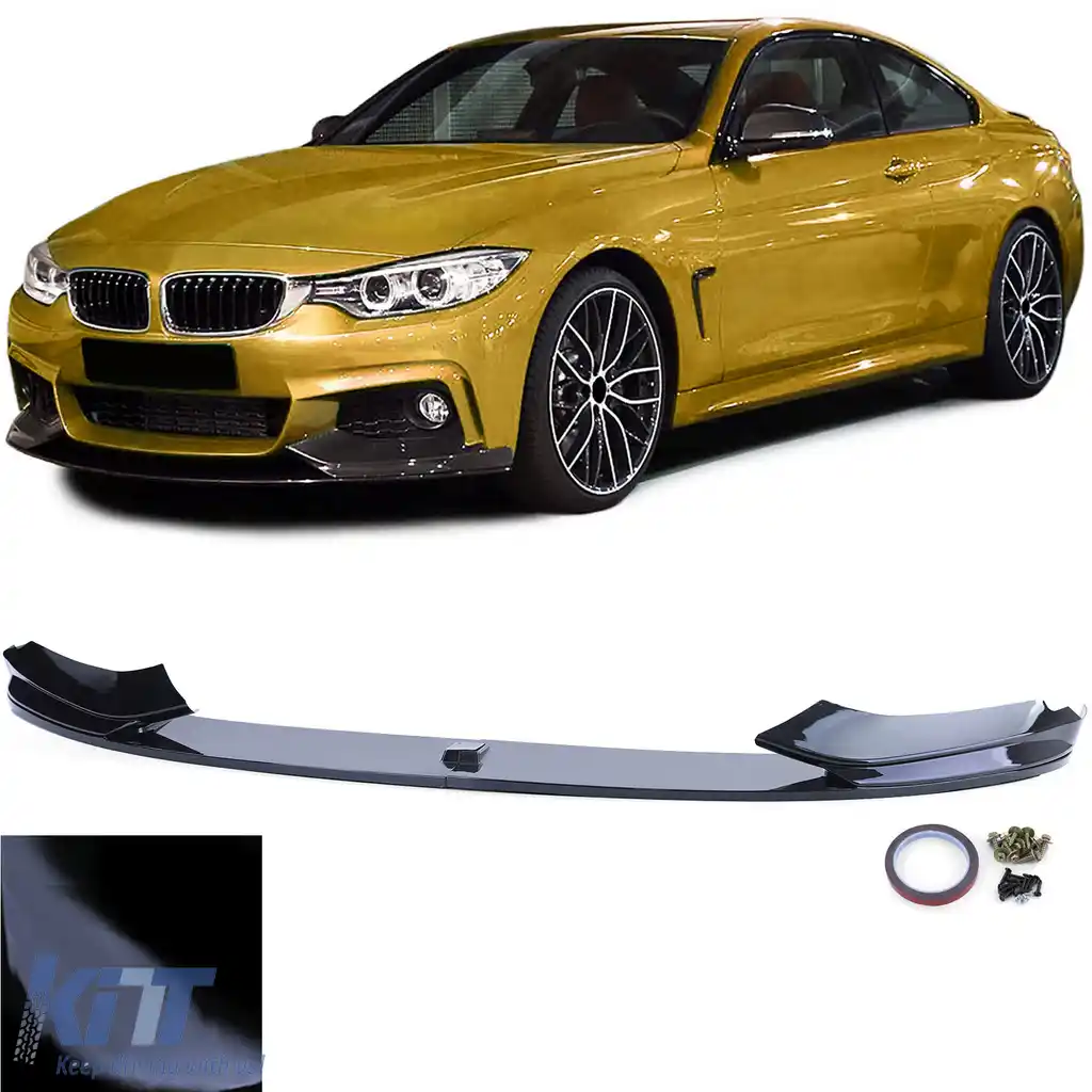 Bara spoiler frontal de performanță lucioasă, potrivită pentru BMW Seria 4 F32 F33 F36 din 13