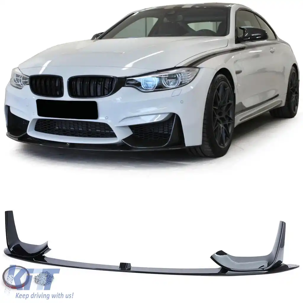 image-67-Bara spoiler frontal de performanță lucioasă neagră, potrivită pentru BMW M3 F80 M4 F82 F83