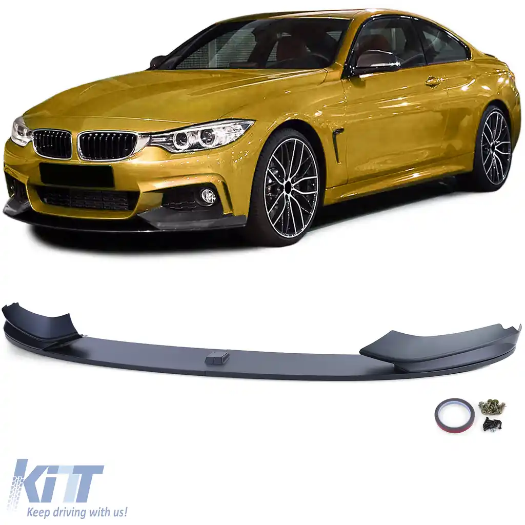 Bara spoiler frontal de performanță mată, potrivită pentru BMW Seria 4 F32 F33 F36 din 13