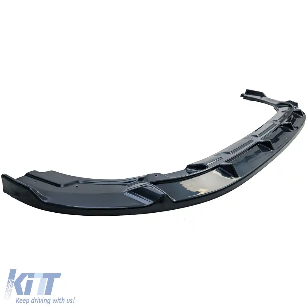 Bara spoiler frontal lucios negru potrivită pentru VW T7 Bus Transporter din 2024-image-6211113