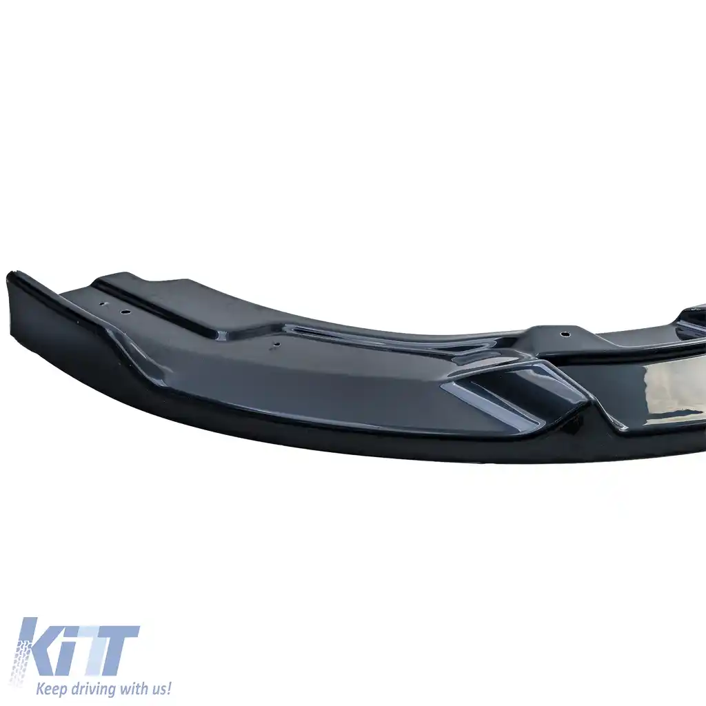 Bara spoiler frontal lucios negru potrivită pentru VW T7 Bus Transporter din 2024-image-6211114