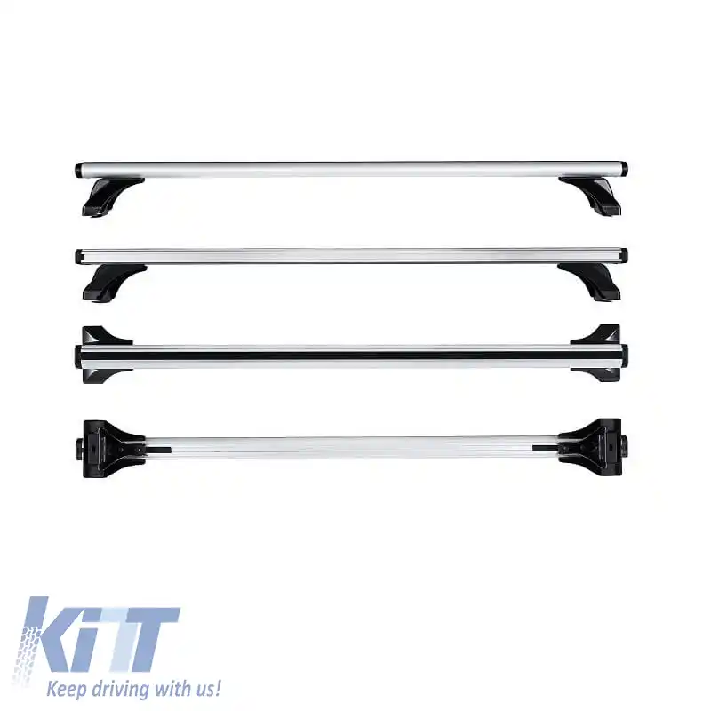 Bare de acoperiș din aluminiu CRUZ 924-095 Alu Cargo AF3-128cm Argintiu 3 Piese-image-6325663