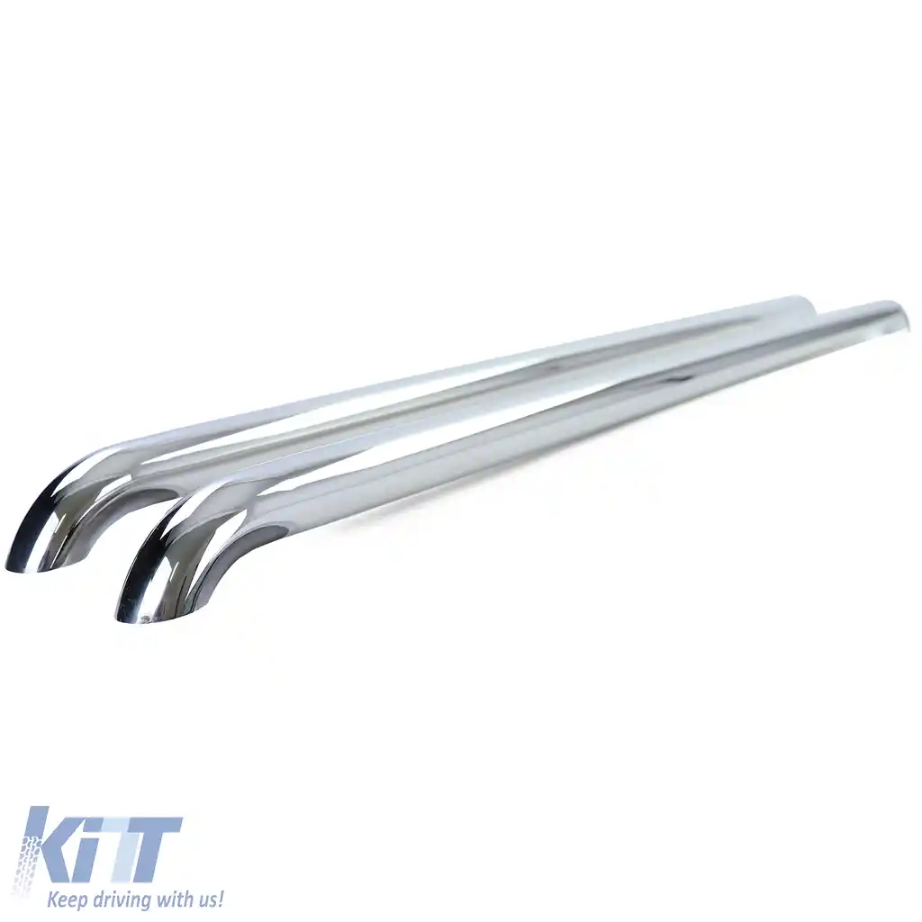 Bare laterale de protecție a pragurilor din oțel inoxidabil polisat, potrivite pentru VW T5 T6 T6.1 cu ampatament scurt-image-6206623