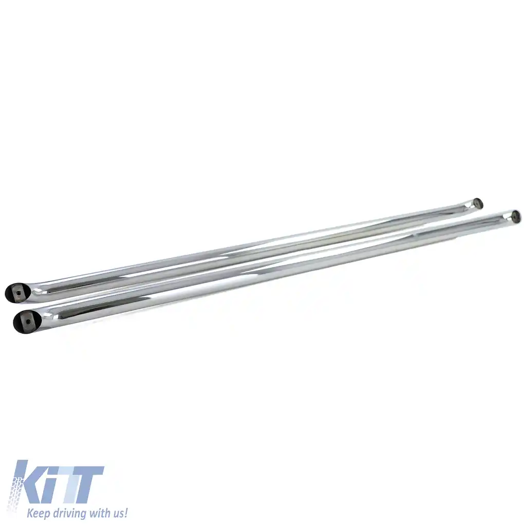 Bare laterale de protecție a pragurilor din oțel inoxidabil polisat, potrivite pentru VW T5 T6 T6.1 cu ampatament scurt-image-6206628