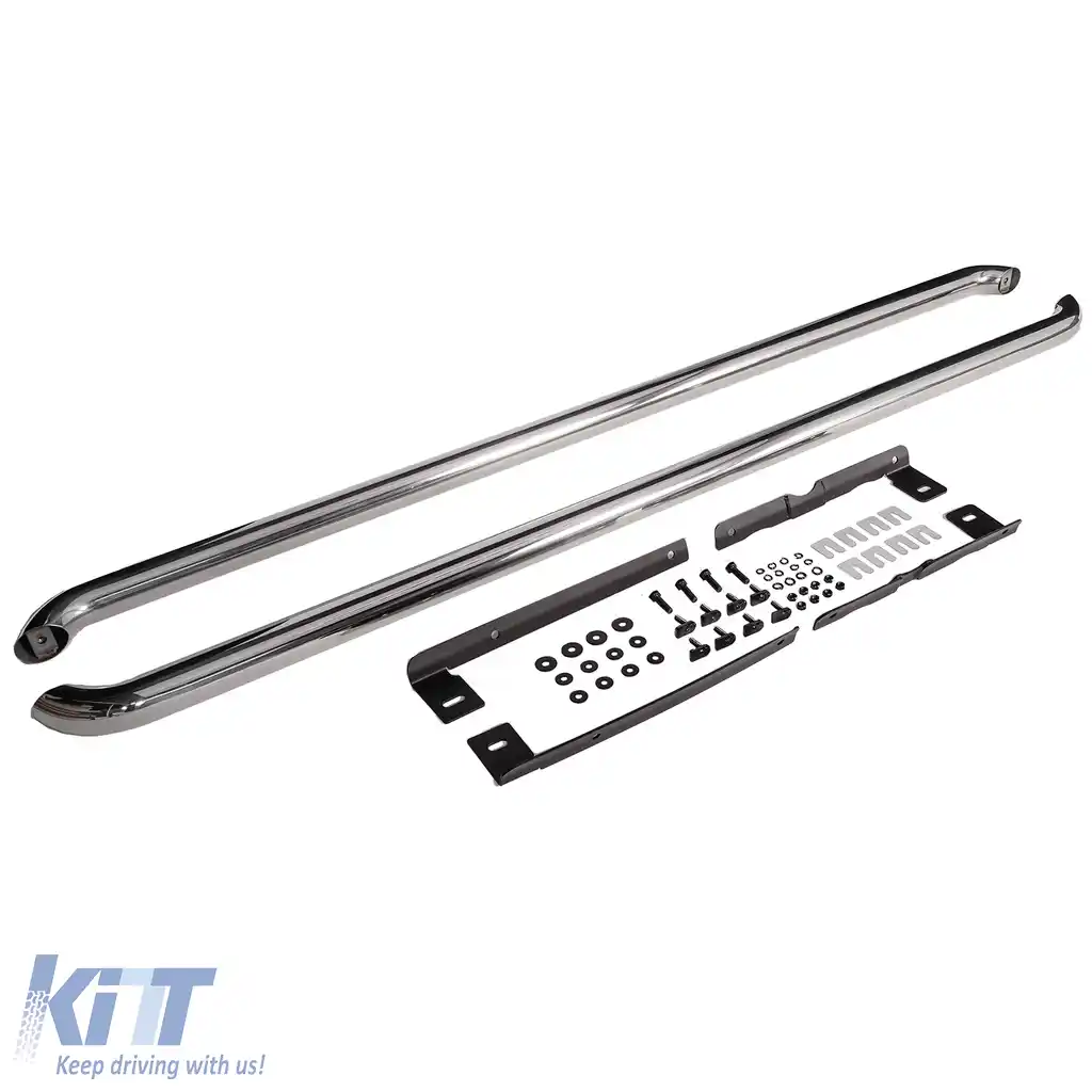 Bare laterale din oțel inoxidabil lustruit, potrivite pentru VW T5 T6 T6.1 cu ampatament lung-image-6202610