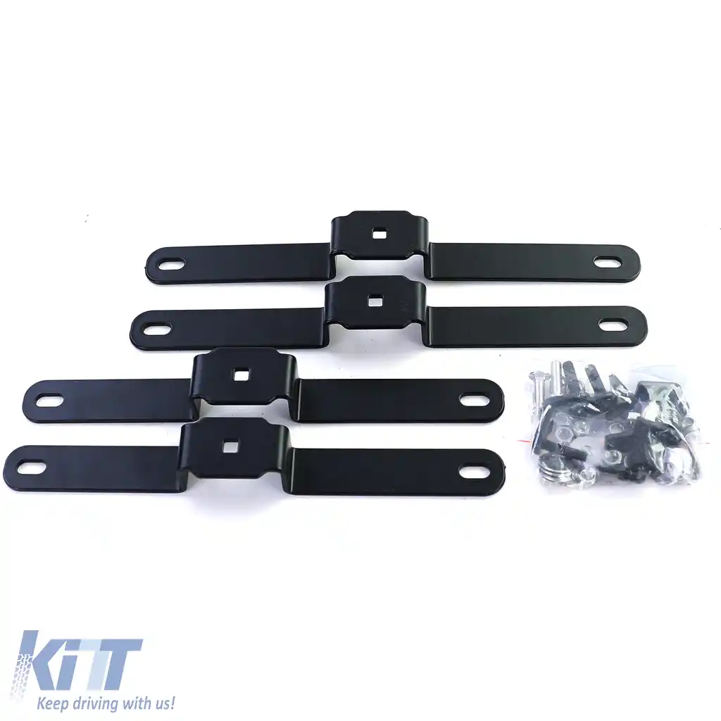 Bare laterale din oțel inoxidabil negru, potrivite pentru VW T5 T6 T6.1 cu ampatament scurt-image-6198421