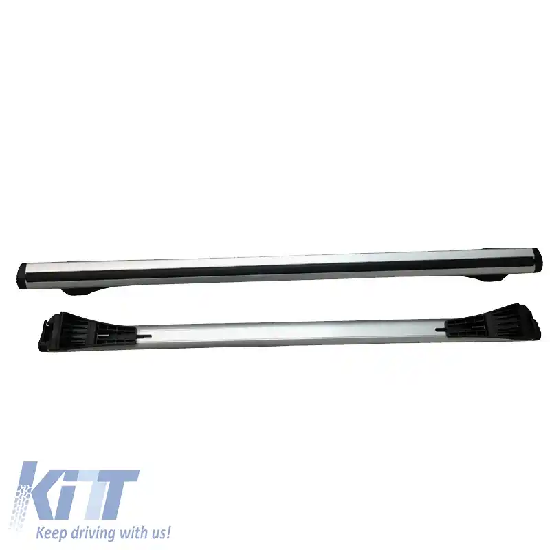 Barele de acoperiș ''AERO'' Aerodinamice din Aluminiu cu Lacăte Sistem de Railing 123cm 2 Piese-image-6301907