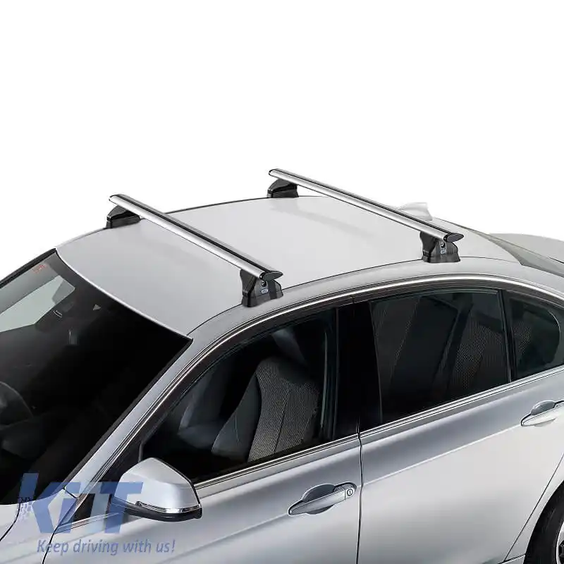 Barele de acoperiș din aluminiu aerodinamice CRUZ 925-705 Airo FIX 128cm Argintii 2 Piese-image-6303722
