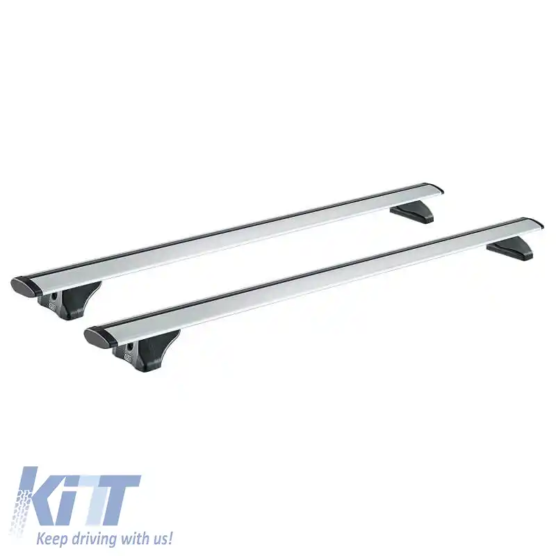 Barele de acoperiș din aluminiu aerodinamice CRUZ 925-703 Airo FIX 118cm Argintii 2 Piese-image-6325619