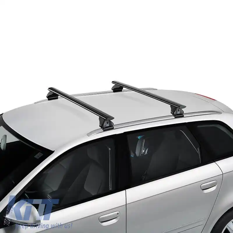 Barele de acoperiș din aluminiu aerodinamice CRUZ 925-713 Airo FIX Întunecat 118cm Negru 2 Piese-image-6325628