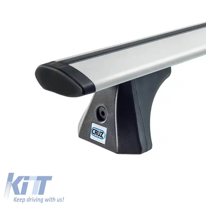 Barele de acoperiș din aluminiu aerodinamice CRUZ 924-775 Airo T-128cm Argintiu 2 Bucăți-image-6325631