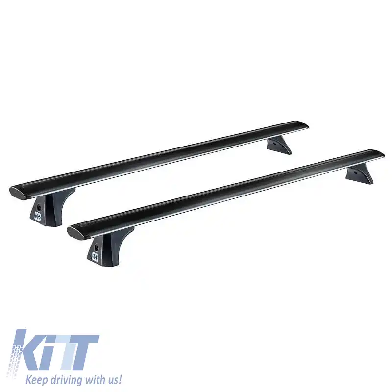 Barele de acoperiș din aluminiu aerodinamice CRUZ 925-776 Airo Dark T-133cm Negru 2 Piese-image-6325635