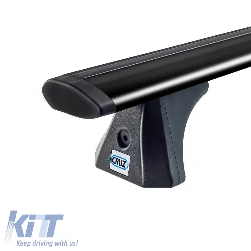 Barele de acoperiș din aluminiu aerodinamice CRUZ 925-776 Airo Dark T-133cm Negru 2 Piese-image-6325636