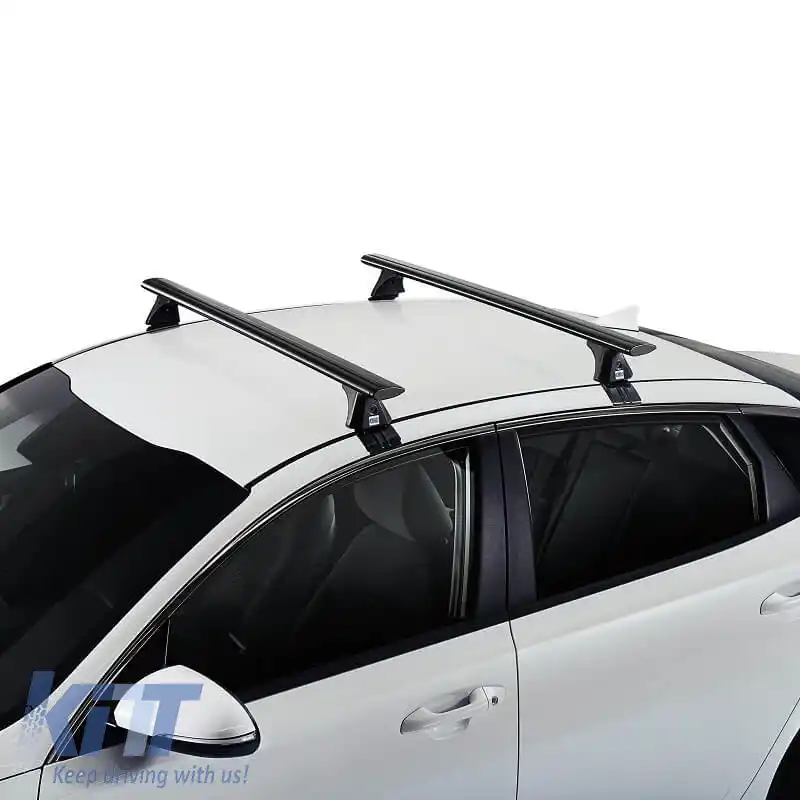 Barele de acoperiș din aluminiu aerodinamice CRUZ 925-776 Airo Dark T-133cm Negru 2 Piese-image-6325638