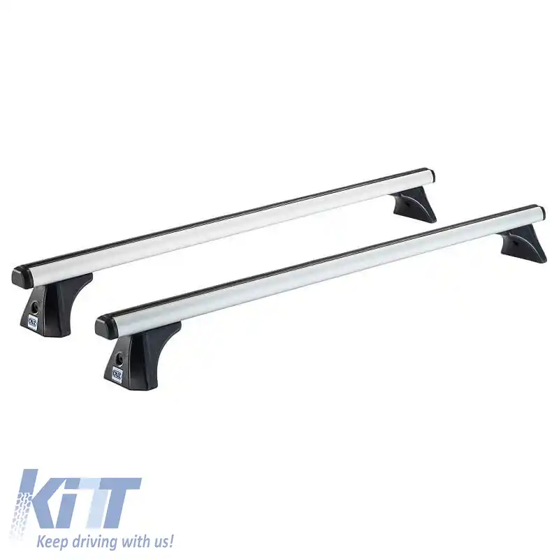 Barele de acoperiș din aluminiu CRUZ 924-765 Oplus AX-128cm Argintii 2 Piese-image-6303673