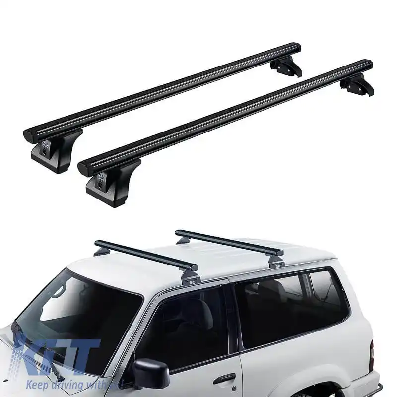 Barele de acoperiș din aluminiu CRUZ 925-091 Alu Cargo Dark AF-138cm Negru 2 Bucăți