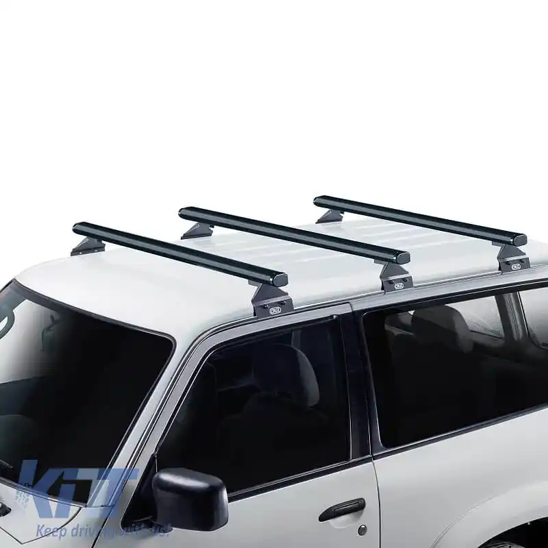Barele de acoperiș din aluminiu CRUZ 925-096 Alu Cargo Dark AF3-138cm Negru 3 Piese-image-6304797
