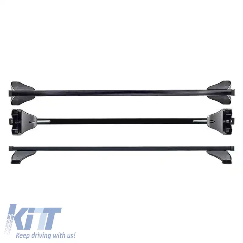 Barele de acoperiș din oțel CRUZ 921-375 Oplus S-FIX 110cm Negru 2 Bucăți-image-6303520