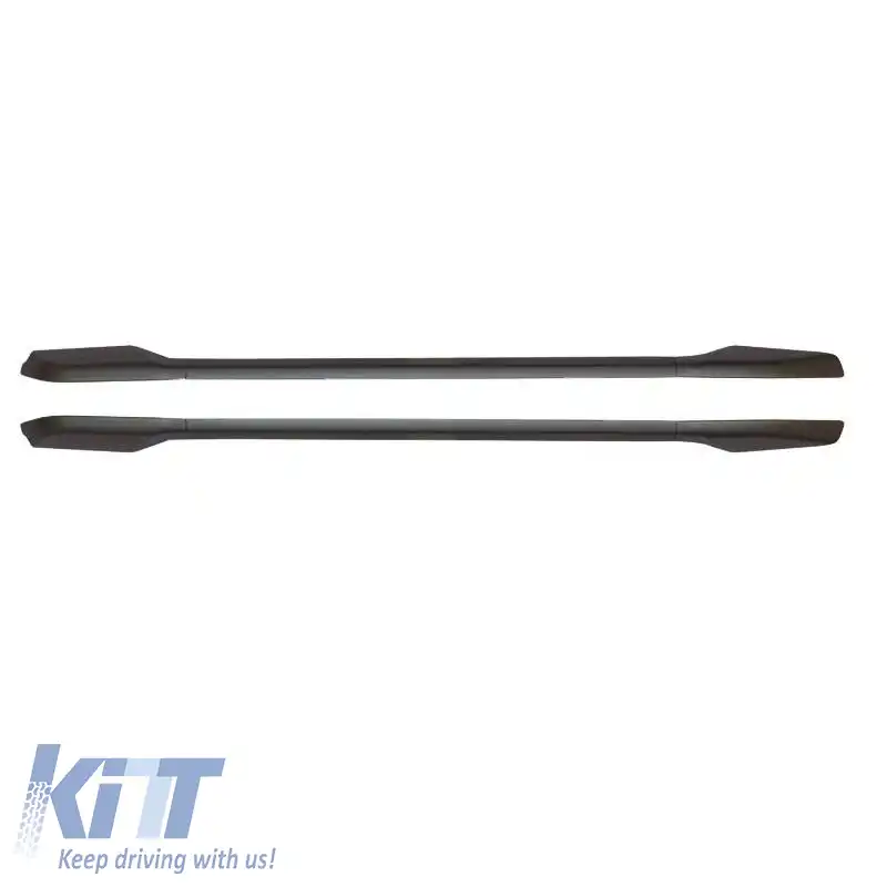 Barele de acoperiș potrivite pentru Toyota Land Cruiser Prado FJ150 2009+ Bare de acoperiș din aluminiu negru 2 bucăți-image-6311459
