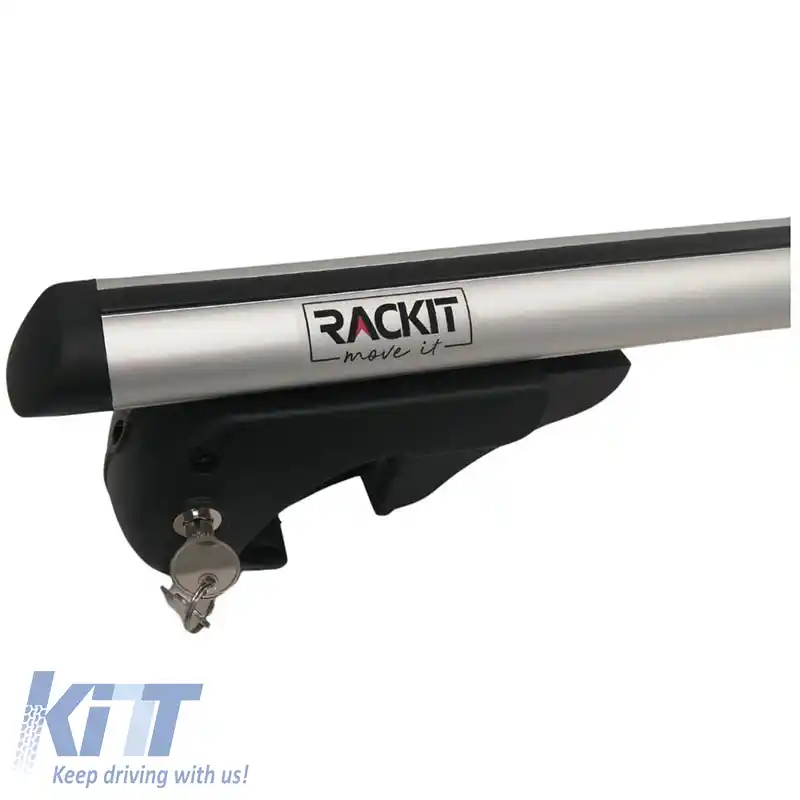 Barele de acoperiș Rackit RK004 din aluminiu 135cm Sistem de balustradă universal cu kit de fixare Argintiu 2 piese-image-6314023