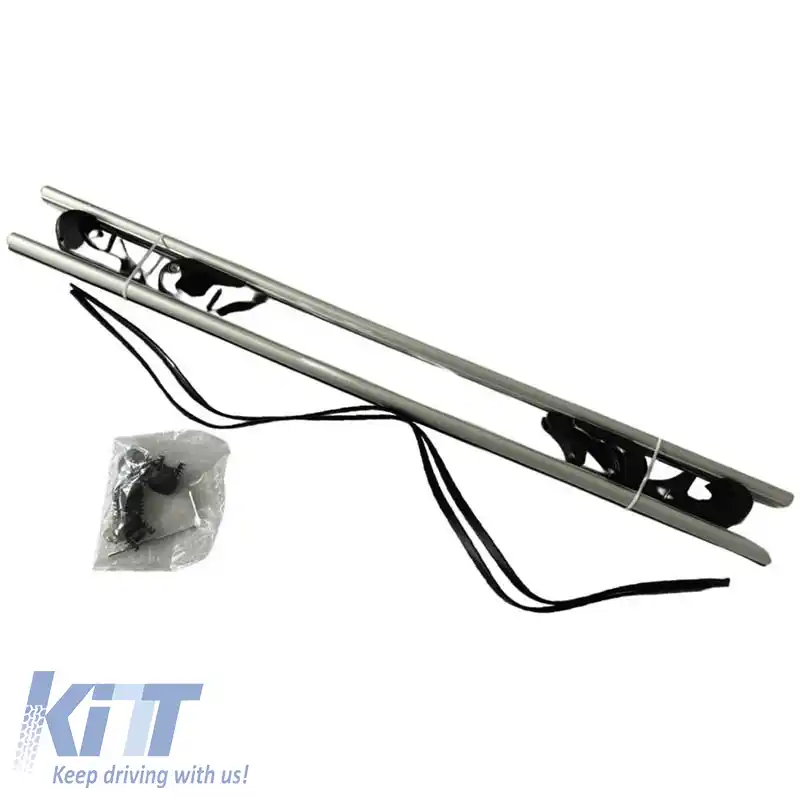 Barele de acoperiș Rackit RK004 din aluminiu 135cm Set sistem de balustradă universal cu kit de fixare argintiu 2 piese-image-6315085