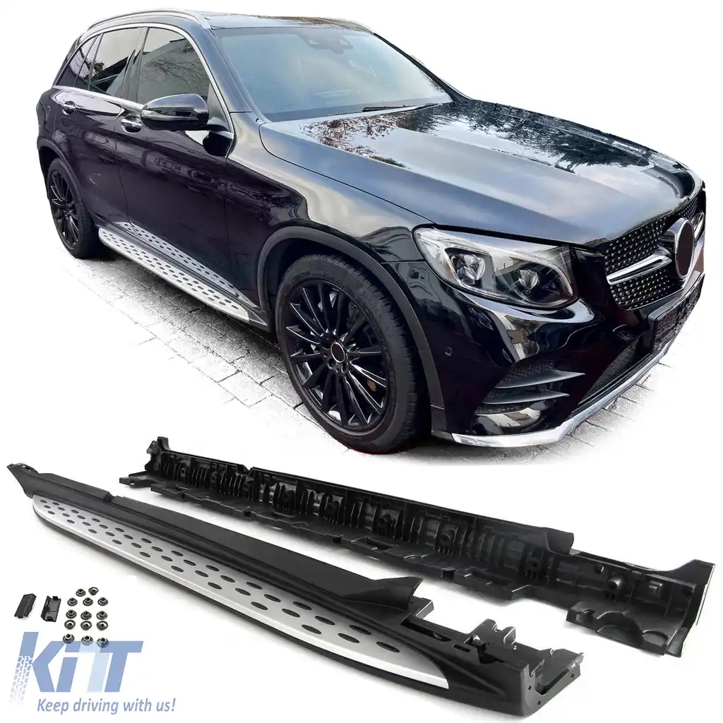Barele de protecție din aluminiu pentru trepte laterale stil OE cu ABE !! potrivite pentru Mercedes GLC X253 15-22