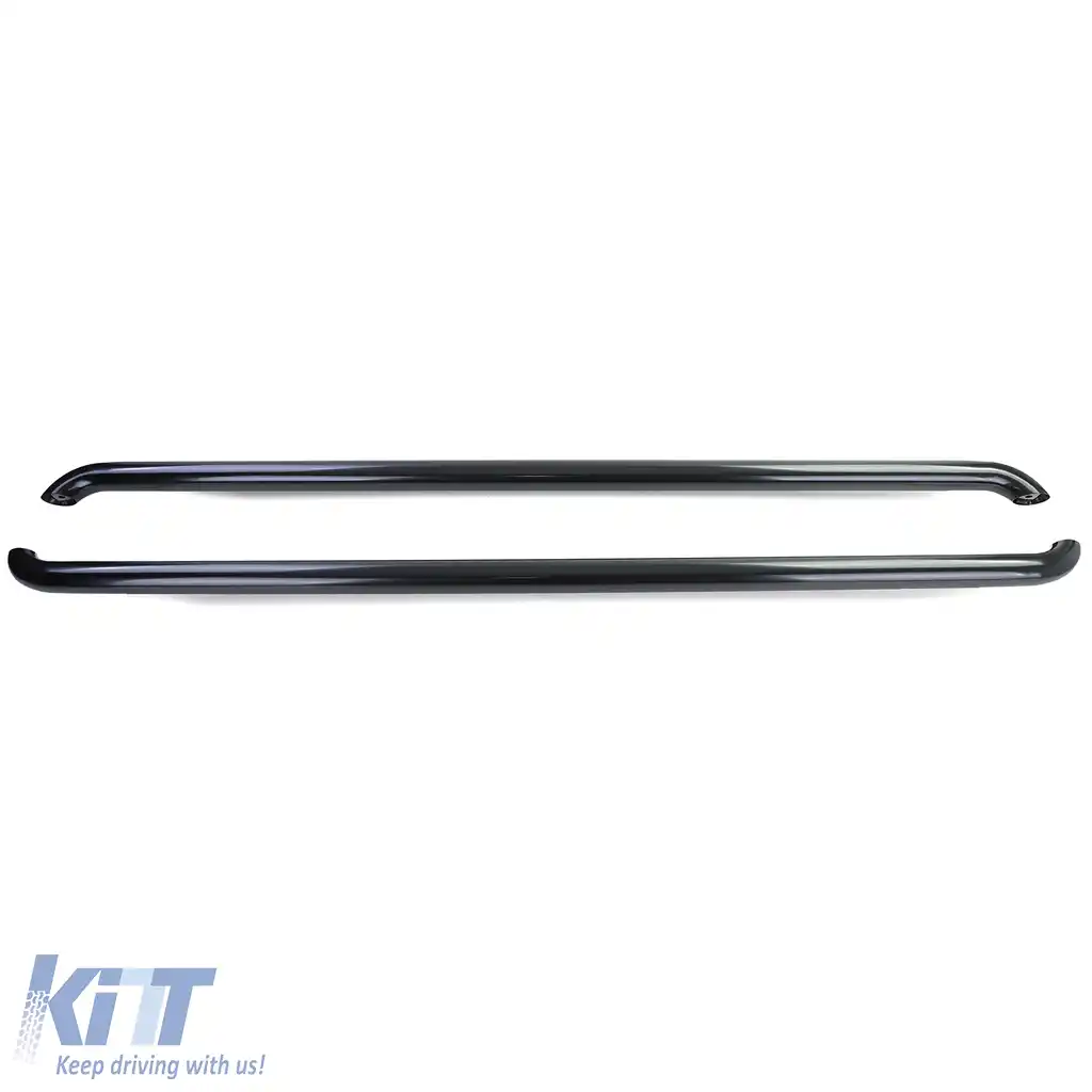 Barele laterale tuburi din oțel inoxidabil negru, potrivite pentru VW T5 T6 T6.1 cu ampatament lung-image-6193265