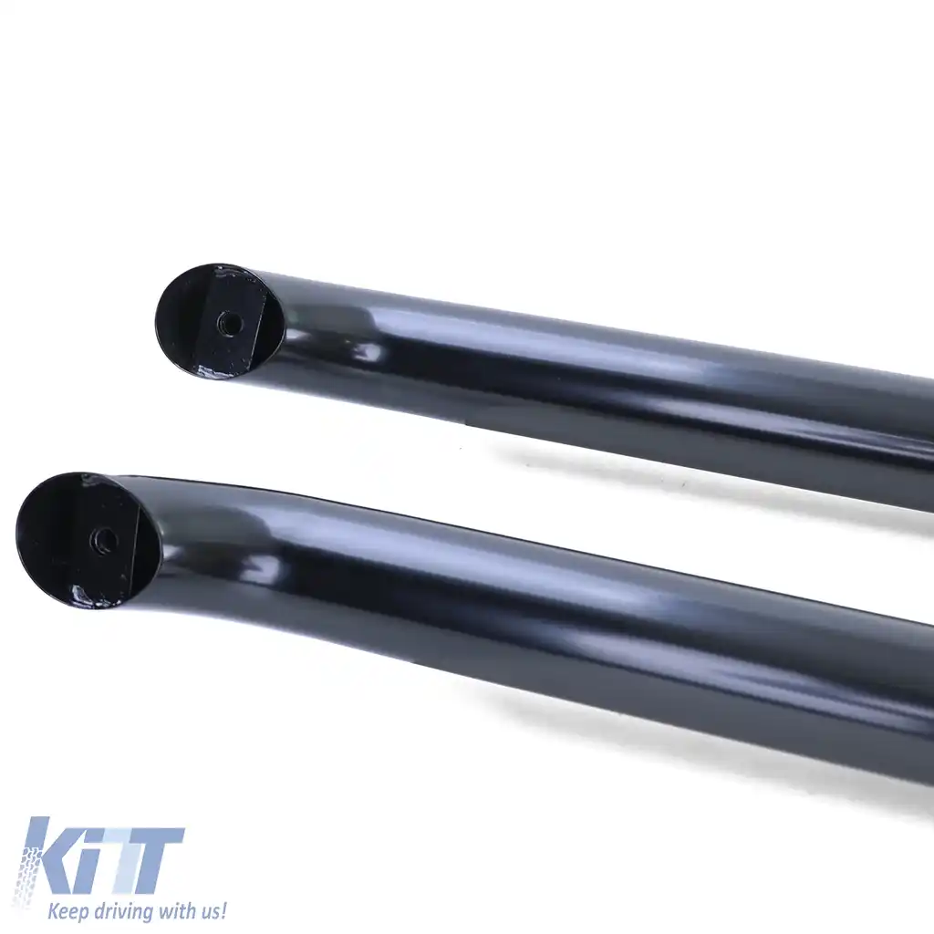 Barele laterale tuburi din oțel inoxidabil negru, potrivite pentru VW T5 T6 T6.1 cu ampatament lung-image-6193268