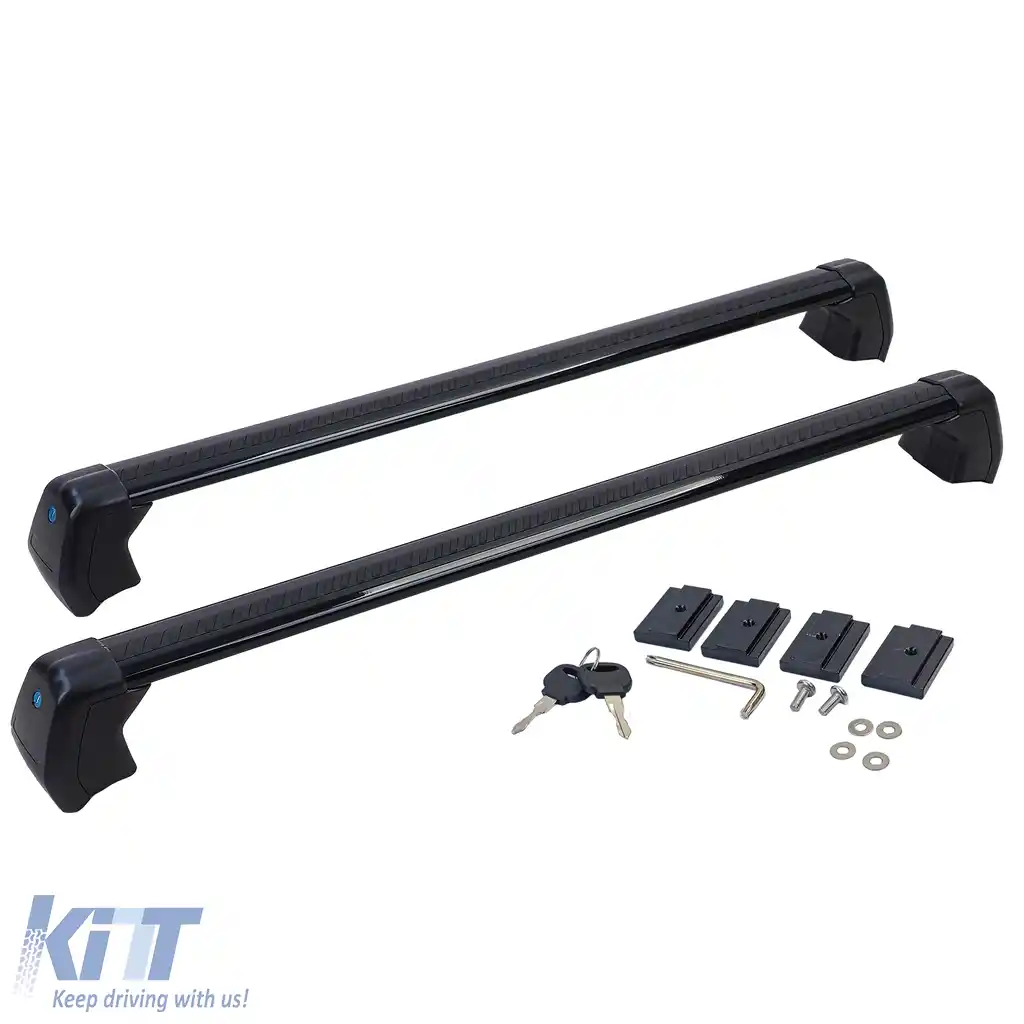 Barele transversale pentru suport de plafon din aluminiu negru, potrivite pentru Land Rover Defender 110 L663 din 19-image-6202602