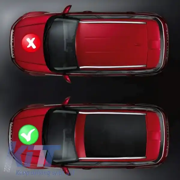 Bari Decorative Longitudinale Portbagaj compatibil cu Land Range Rover Evoque L538 (2011-2018) Negru Lucios-image-6008393