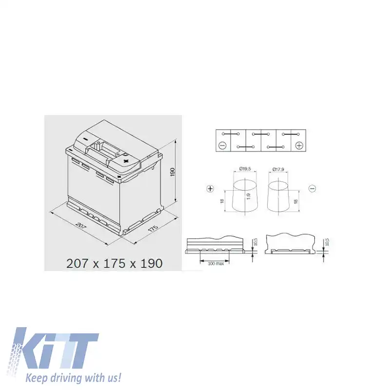 Baterie auto 54Ah Dreapta Bosch 530A (EN) S5 002-image-6314988
