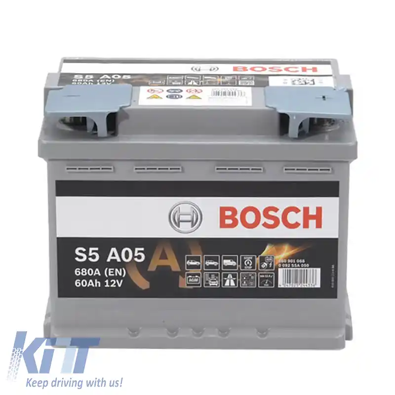 Baterie auto 60Ah Dreapta Bosch 680A (RO) Start Stop AGM S5A05-image-6315007