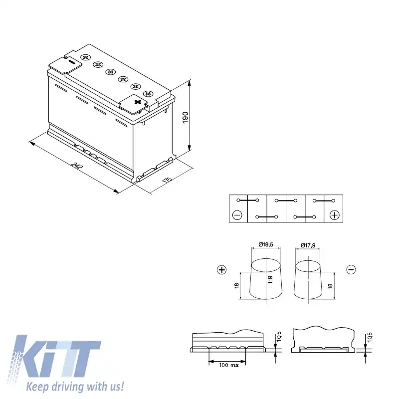 Baterie auto 60Ah Dreapta Bosch 680A (RO) Start Stop AGM S5A05-image-6315009