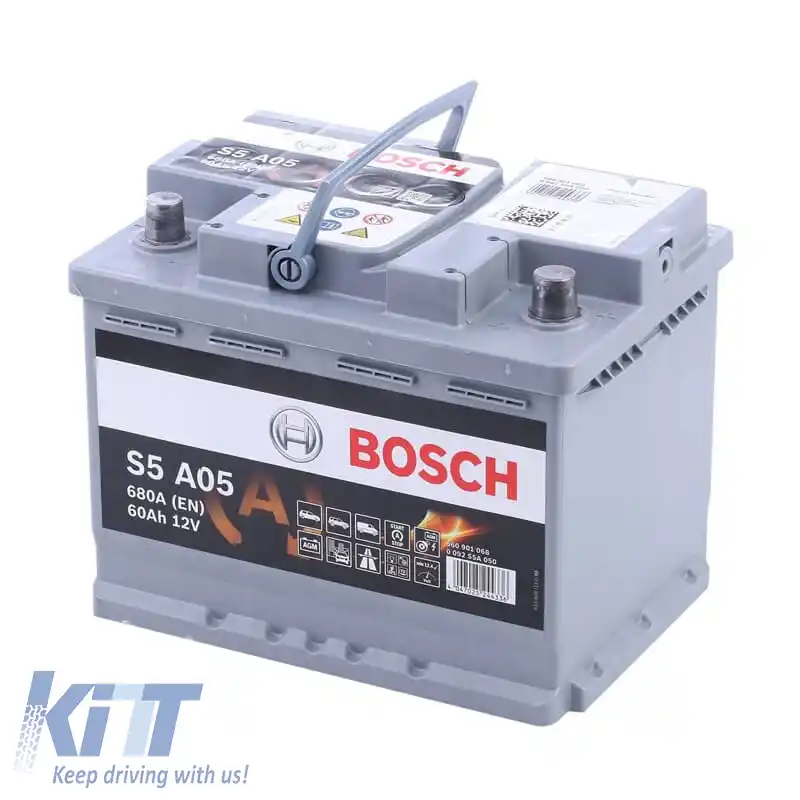 Baterie auto 60Ah Dreapta Bosch 680A (RO) Start Stop AGM S5A05-image-6315010