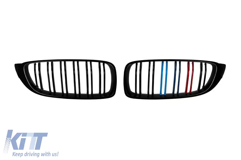 Baterii cu nervuri duble tip M4, lac negru cu decorare M, potrivite pentru BMW Seria 4 F32 Coupe, F33 Cabriolet, F36 Gran Coupe după 2013