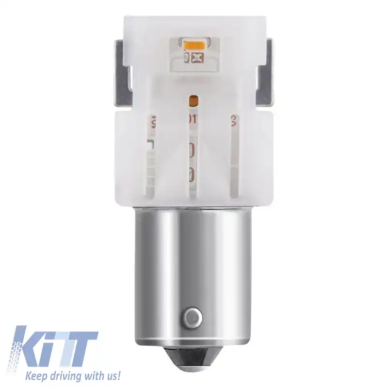 Becuri de semnalizare LED P21W BA15S portocalii 12volți 1.3 wați Osram 7506DYP-02B 2buc-image-6296358