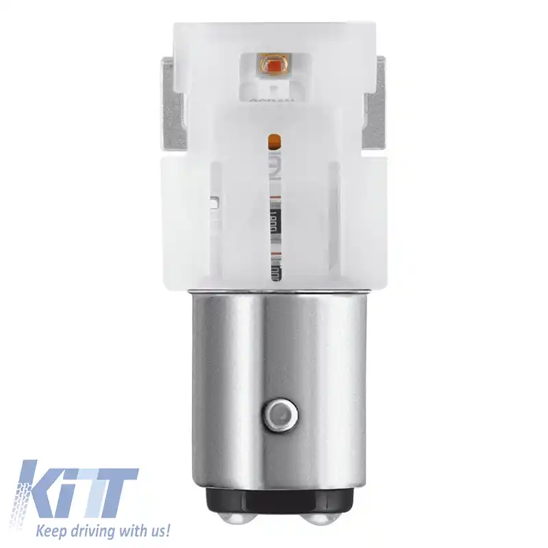 Becuri LED P21/5W BAY15D Duble 12volți 1.7 wați Roșu Osram 7528DRP-02B 2buc-image-6296435