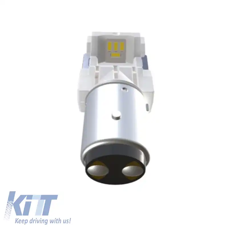 Becuri LED P21/5W BAY15D Duble 12volți 1.7 wați Roșu Osram 7528DRP-02B 2buc-image-6296436