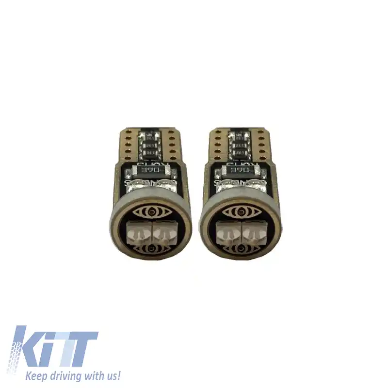 Becuri LED T10 12volți Canbus Culoare Albastră Auto GS 6 Led 600360 2 Bucăți-image-6301439