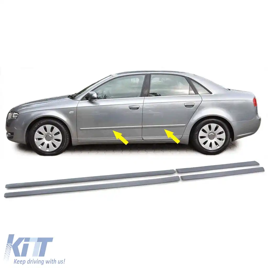 Benzi de protecție, benzi de finisare, set de benzi pentru uși, potrivite pentru Audi A4 B6 B7 8E 2000-2008