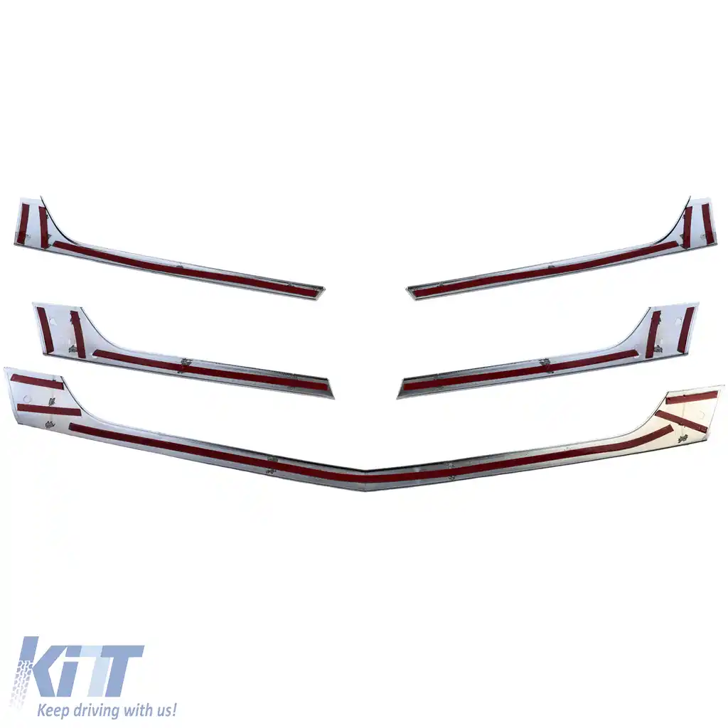 Benzi decorative crom pentru grila Mercedes Sprinter W906 Facelift 2013-2018-image-6211038