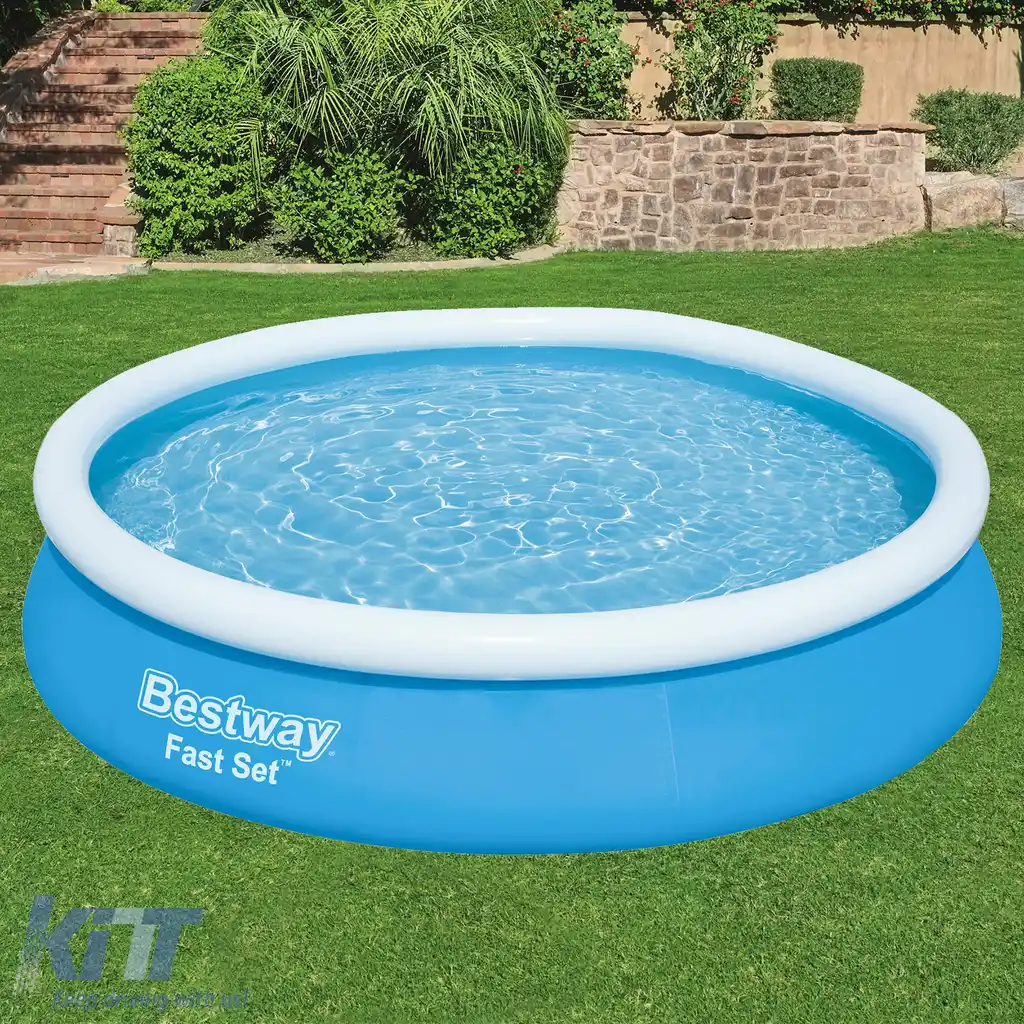 BESTWAY 366x76cm Piscină Rotundă Fast Set cu Pompa de Filtru completă-image-6196640